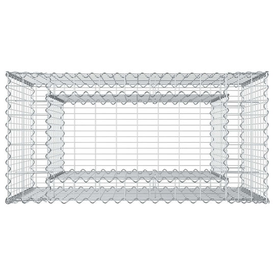 vidaXL Gartenzaunbedarf aus Stahl 50x100x100cm Silber