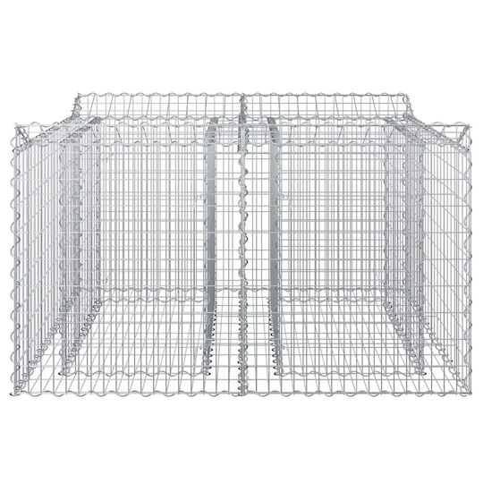 vidaXL Stahl-Gartenzaunbedarf aus Draht 100x100x60cm Silber