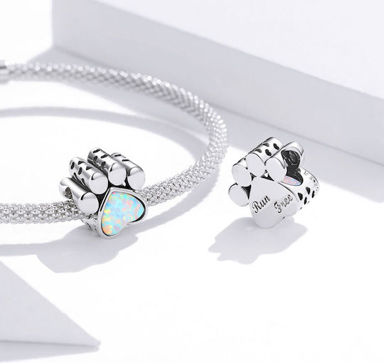 Ασημενιο Charm 925 Pet Foot