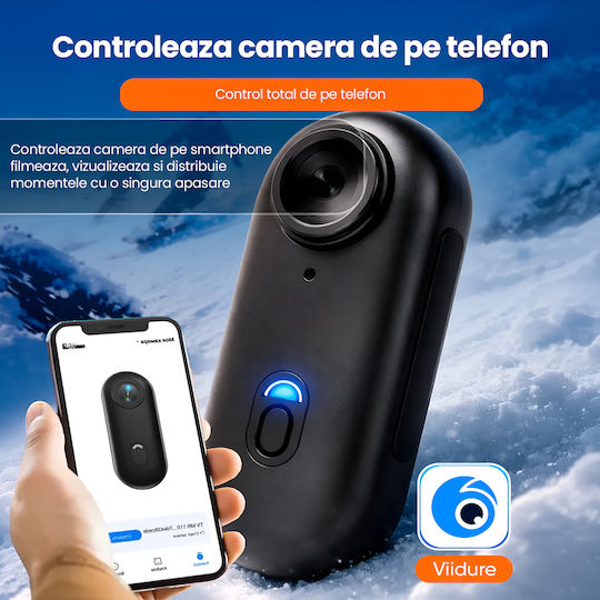 Cameră Ascunsă Action WiFi Breloc 1080p cu Slot pentru Card de Memorie
