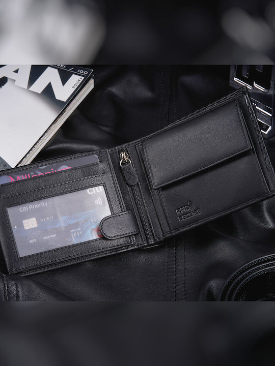 Кожен Мъжки Портфейл с RFID Черен