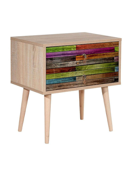 Soho Bedside Table Wooden Sonoma 60x40x61cm