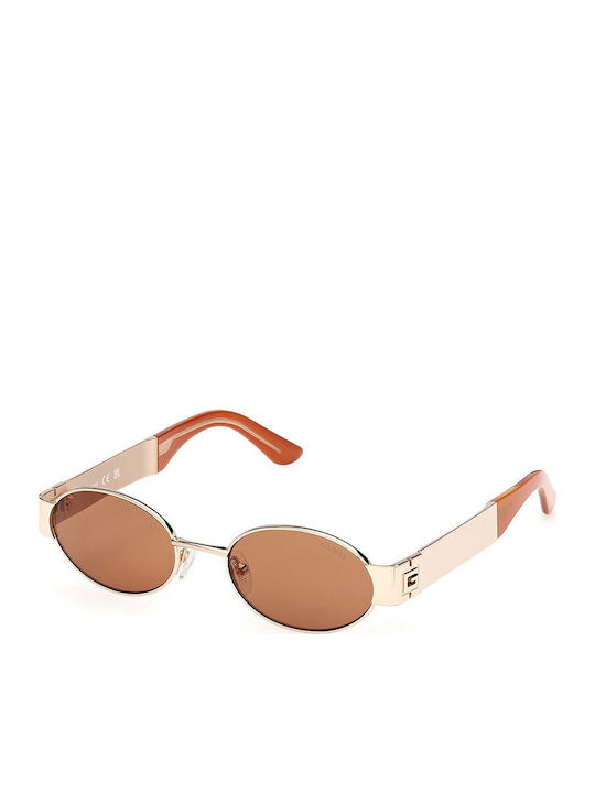 Guess Ochelari De Soare Pentru Femei Cu Ramă Metalică Aurie Și Lentile Aurii Degrade