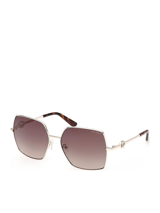 Guess Ochelari De Soare Pentru Femei Cu Ramă Metalică Aurie Și Lentile Aurii Degrade GU00285 32F