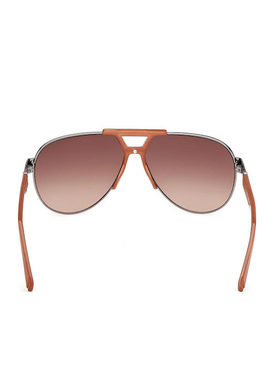 Guess Ochelari De Soare Pentru Femei Cu Ramă Metalică Gri Și Lentile Degrade Portocalii GU00304 08F