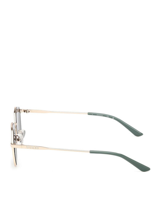 Guess Ochelari De Soare Unisex Cu Ramă Metalică Aurie Și Lentile Aurii