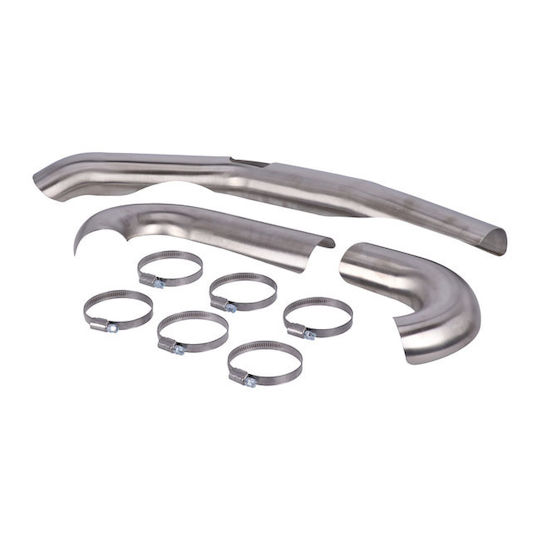 Zard Set Exhaust Neck Covers Motorcycle Harley Davidson 21 23 Flt Touring Header Heat Shield Set Polished