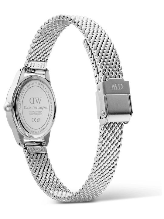 Daniel Wellington Womens Watch Battery with Silver Metal Bracelet