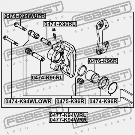 Лява Отзад Спирачна Апарата Mitsubishi Challenger K90 1996.05-2001.08 Jpn Mr307413