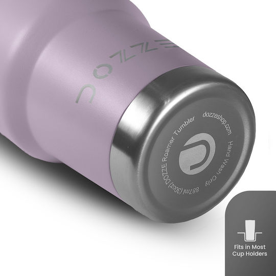 Dozze Ποτήρι Θερμός Ανοξείδωτο / Πλαστικό BPA Free 887ml Mauve Purple με Λαβή και Καλαμάκι