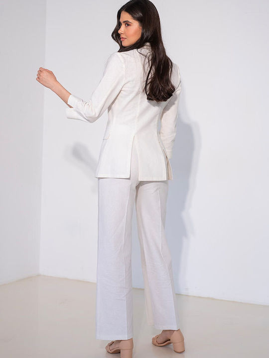 Hermosa Matilde Γυναικείο Σακάκι White