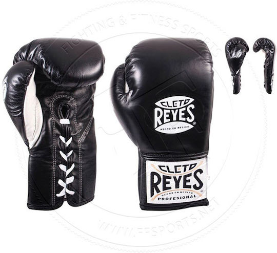 Cleto Reyes Mănuși de Box din Piele pentru Competiție Negre