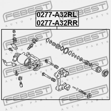 Отзад Лява Спирачна Апарата Nissan Maxima Ca33 2000.01-2006.01 El 44011-31u13