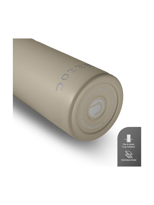 Dozze Αθλητικό Παγούρι Ανοξείδωτο 530ml Μπεζ
