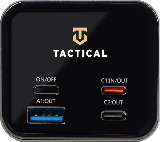 Tactical Battalion Power Bank 20000mAh 65W με Θύρα USB-A και 2 Θύρες USB-C Γκρι