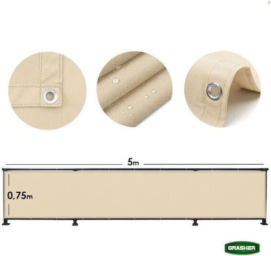 Grasher Ecru Shade Divider 0.75x5m Grasher Ecru Shade Divider 0.75x5m