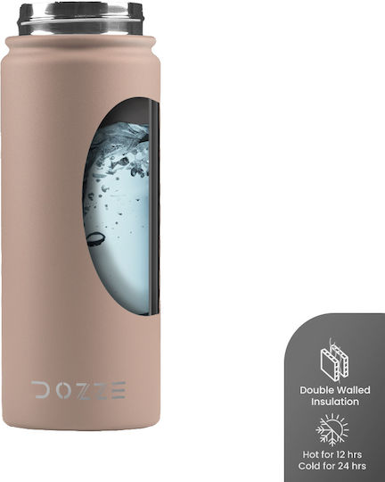 Peach Pink Dozze Cruiser Water Bottle 530ml