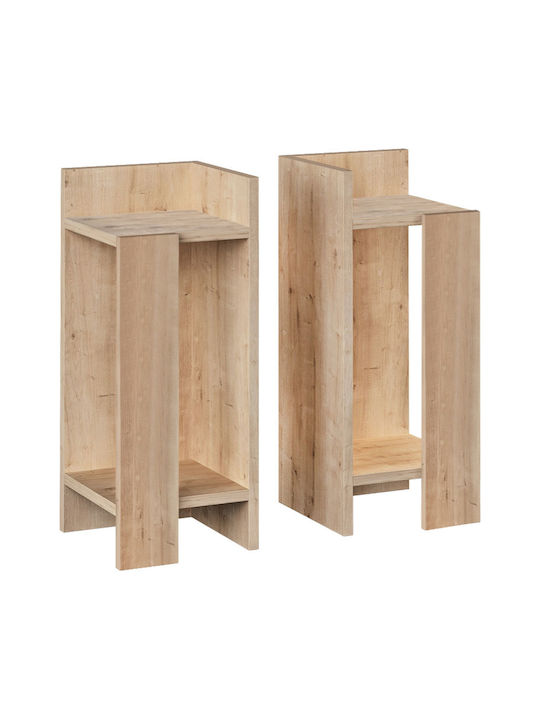 Κομοδίνα Elos Ξύλινα Μπεζ 2τμχ 25x27x60cm GP037-0070,3