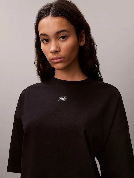 Summer Mini T-Shirt Dress Black
