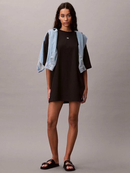 Summer Mini T-Shirt Dress Black
