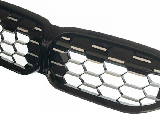 BMW 3 G20 G21 2019 Front Grille LCI Diamond Black Without Camera Hole