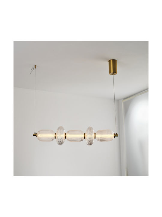 Eurolamp Verena Pendant Ceiling Light Transparent LED with Warm White Light 25x86x146cm