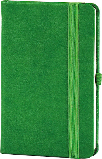 Pyrography Leatherette Notebook Ruled with Rubber Band and Pen Case Green