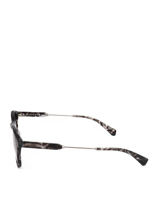 Sandro Unisex Sunglasses With Gray Frame And Black Lens