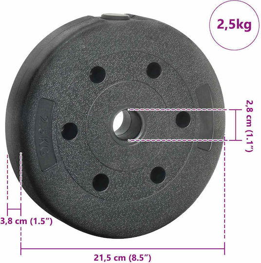vidaXL Scheibenset 4 x 2.5kg