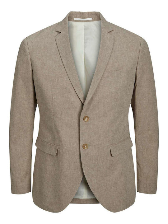 Riviera Men’s Suit Jacket with Slim Fit Beige