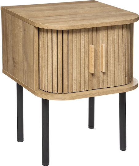 Colva Wooden Beige Bedside Table 40x40x53cm Colva Wooden Beige Bedside Table 40x40x53cm