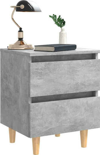 Noptieră Beton gri 40x35x50cm