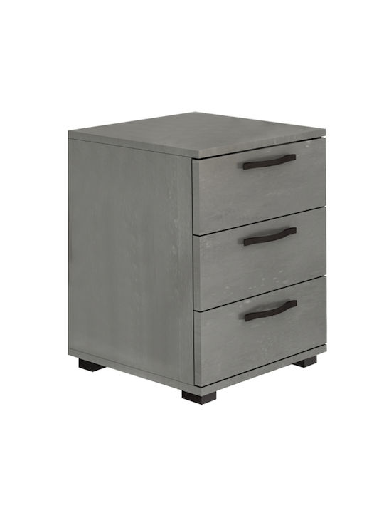 Bedside Table Roco Roco Wooden Gray 40x39x57cm