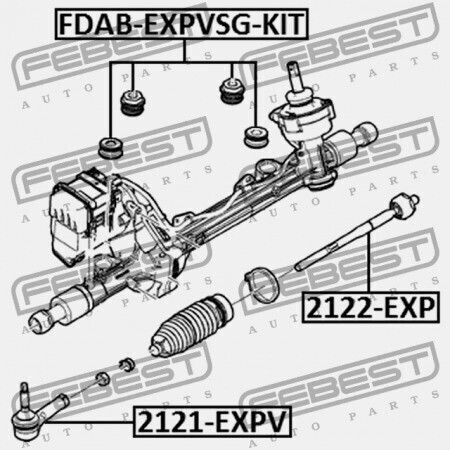 Febest Steering Knuckle for Ford Explorer Front Suspension 2011-2013 Bb5z-3a130-b