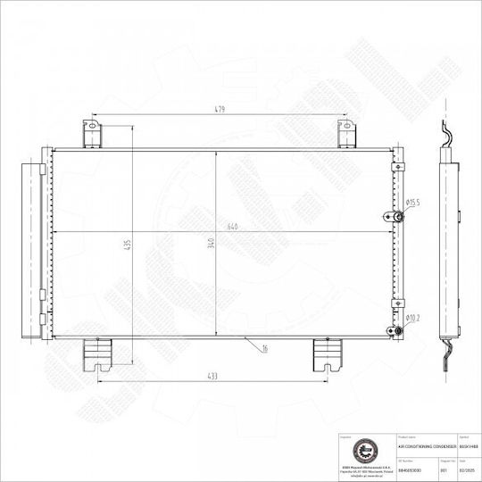 SKV Car Air Conditioning Dryer for Toyota Lexus 86 SKV 488
