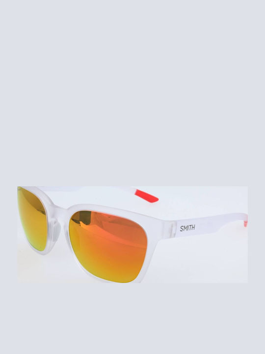 Smith Founder Unisex Γυαλιά Ηλίου με Διάφανο Σκελετό και Πορτοκαλί Φακό