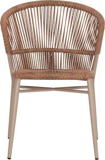 Outdoor Chair Aluminum Lynn Cappuccino 57x62x78cm