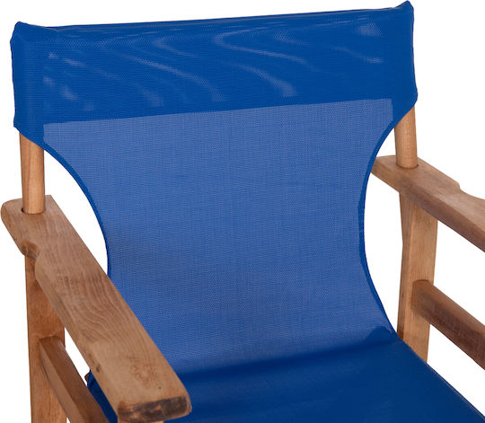 Outdoor Armchair Wooden Blue 57x54x88cm