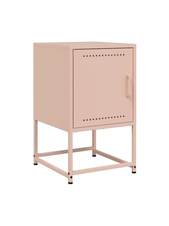 Metal Bedside Table Pink 36x39x60.5cm