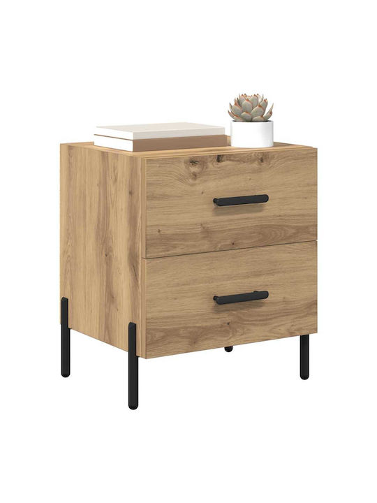 Vidaxl Κομοδίνο Artisan Δρυς 40x35x47.5cm Επεξεργασμένο Ξύλο 1 Τεμ