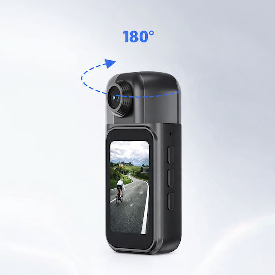 ClipGo Pro 512GB Action Camera 4K Ultra HD με Οθόνη Αφής 1.47" Μαύρη