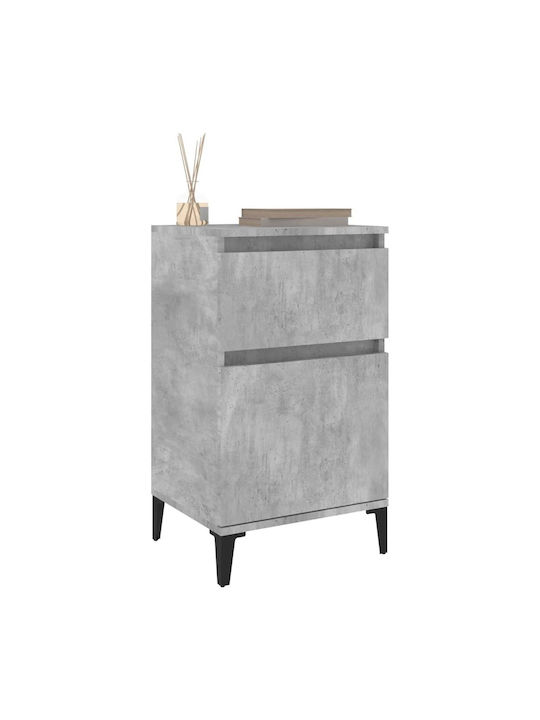 Noptiere Metalice Beton gri 2buc 40x35x70cm