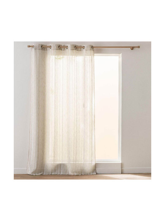 Perdea cu Capse Zaho Bej 140x260cm