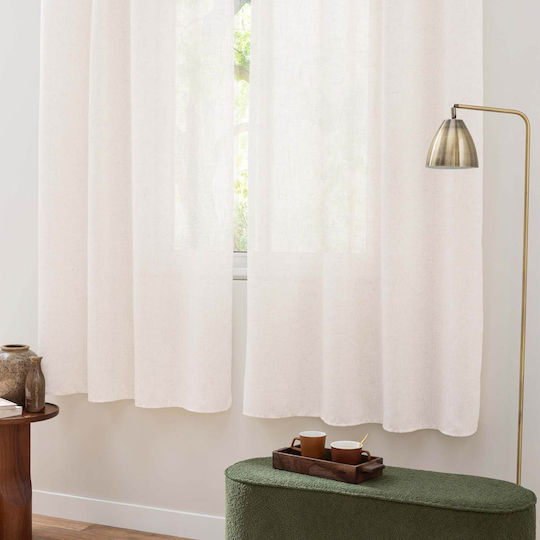 Window Curtain with Tab Top Pauline Ecru 140x180cm