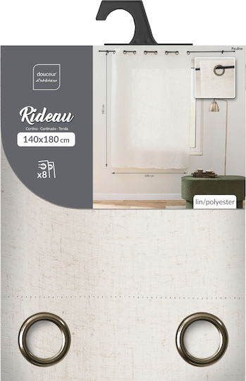 Window Curtain with Tab Top Pauline Ecru 140x180cm