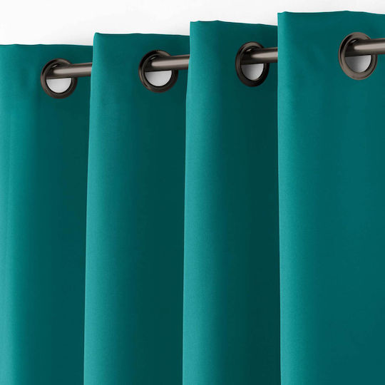 Curtain With Grommets Essentiel Blue Peacock 140x260cm