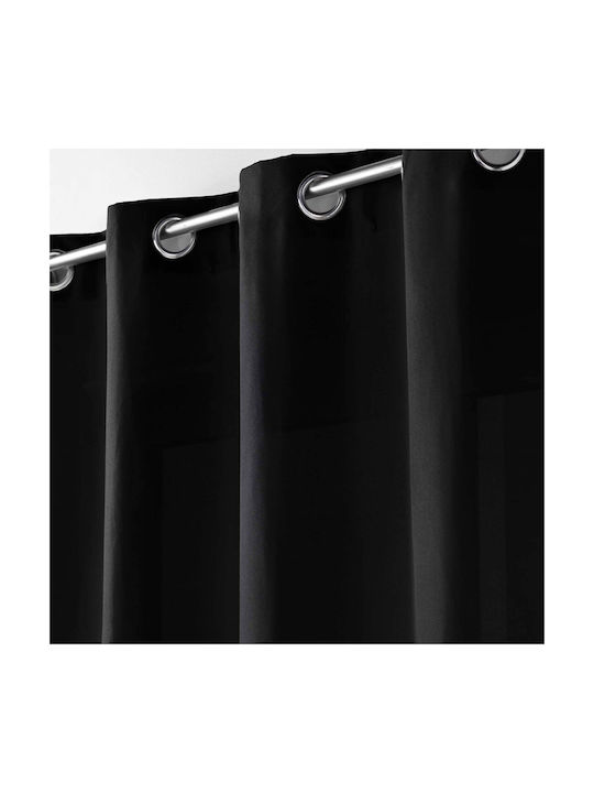 Spitishop Vorhang mit Grommets Absolu Schwarz 140x280cm