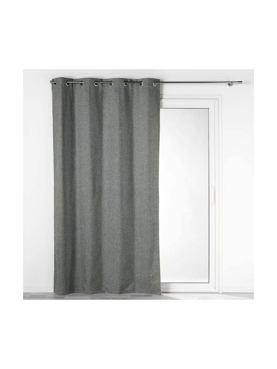 Perdea Opacă cu Capse Crepuscule Charcoal Grey 140x260cm