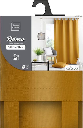 Perdea cu Bretele Essentiel Ocru 140x260cm