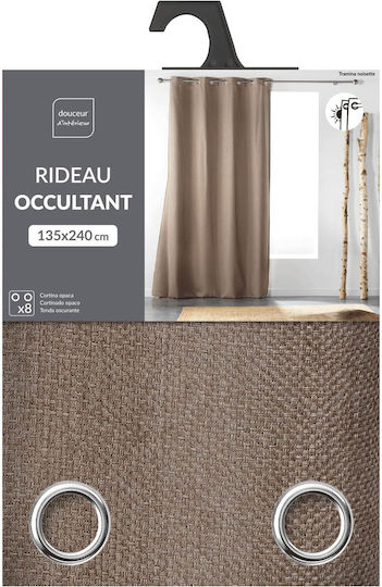 Κουρτίνα Συσκότισης με Τρουκς Tramina Hazelnut 135x240εκ.